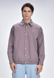 Bench x Kim Soo Hyun Men's Checkered Button-Up Jacket