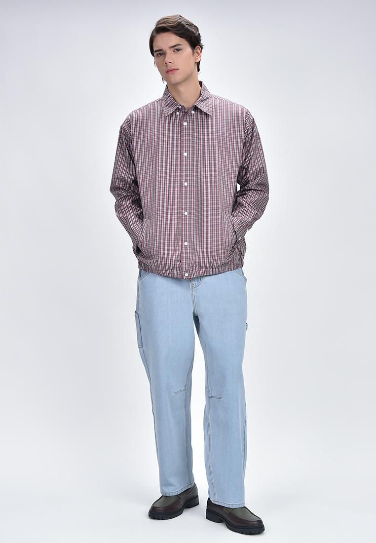 Bench x Kim Soo Hyun Men's Checkered Button-Up Jacket