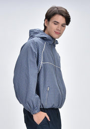 Men's Plaid Hoodie Jacket