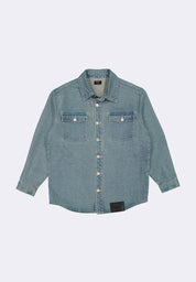 BENCH x CHRISNICK Men's Denim Long Sleeve Button Down Shirt