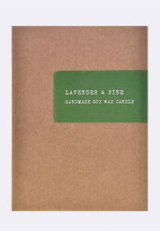 Scented Soy Wax Candle in Lavender and Pine