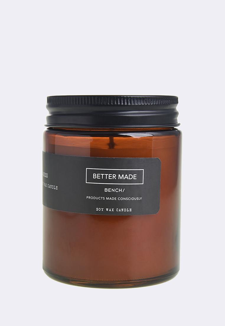 Handmade Scented Soy Wax Candle in Leather and Moss