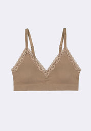Women's Seamless Lace Triangle Bralette