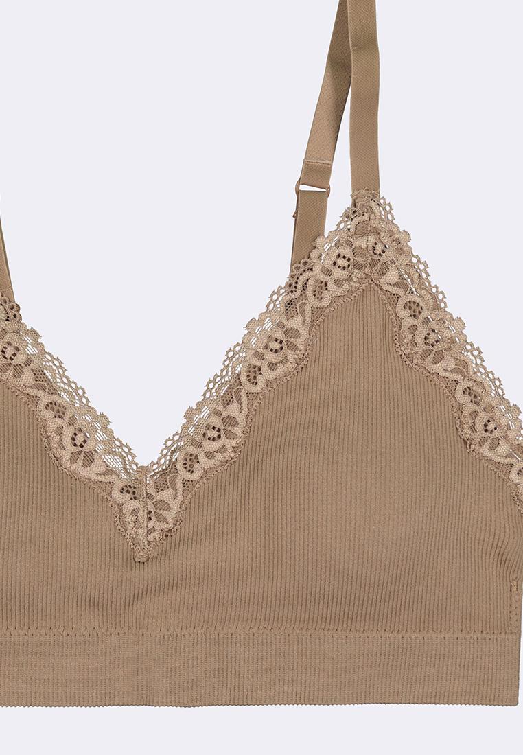 Women's Seamless Lace Triangle Bralette