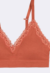 Women's Seamless Lace Triangle Bralette
