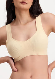 Women's Seamless Ribbed V-Bra