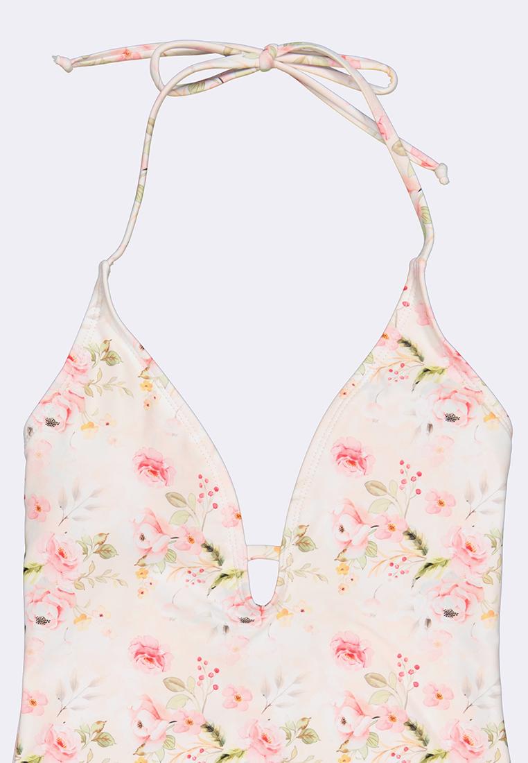 Women's V-Neck One Piece Swimsuit