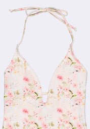 Women's V-Neck One Piece Swimsuit