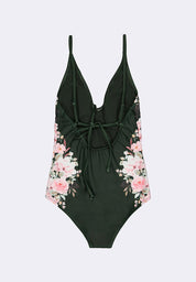 Women's V-Neck One Piece Swimsuit