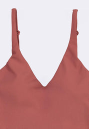 Women's V-Neck One Piece Swimsuit
