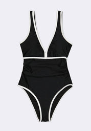 Women's Slimming V-Neck One Piece Swimsuit
