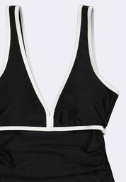 Women's Slimming V-Neck One Piece Swimsuit