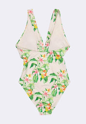 Women's V-Neck One Piece Swimsuit