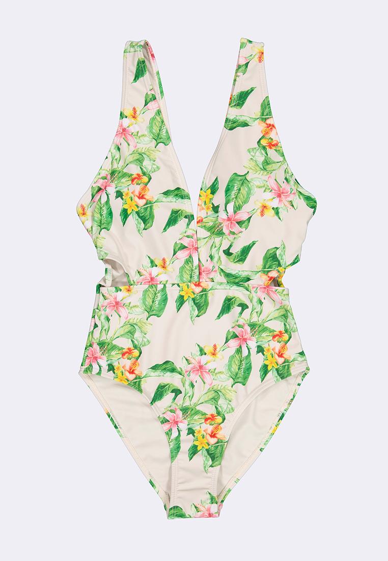 Women's V-Neck One Piece Swimsuit