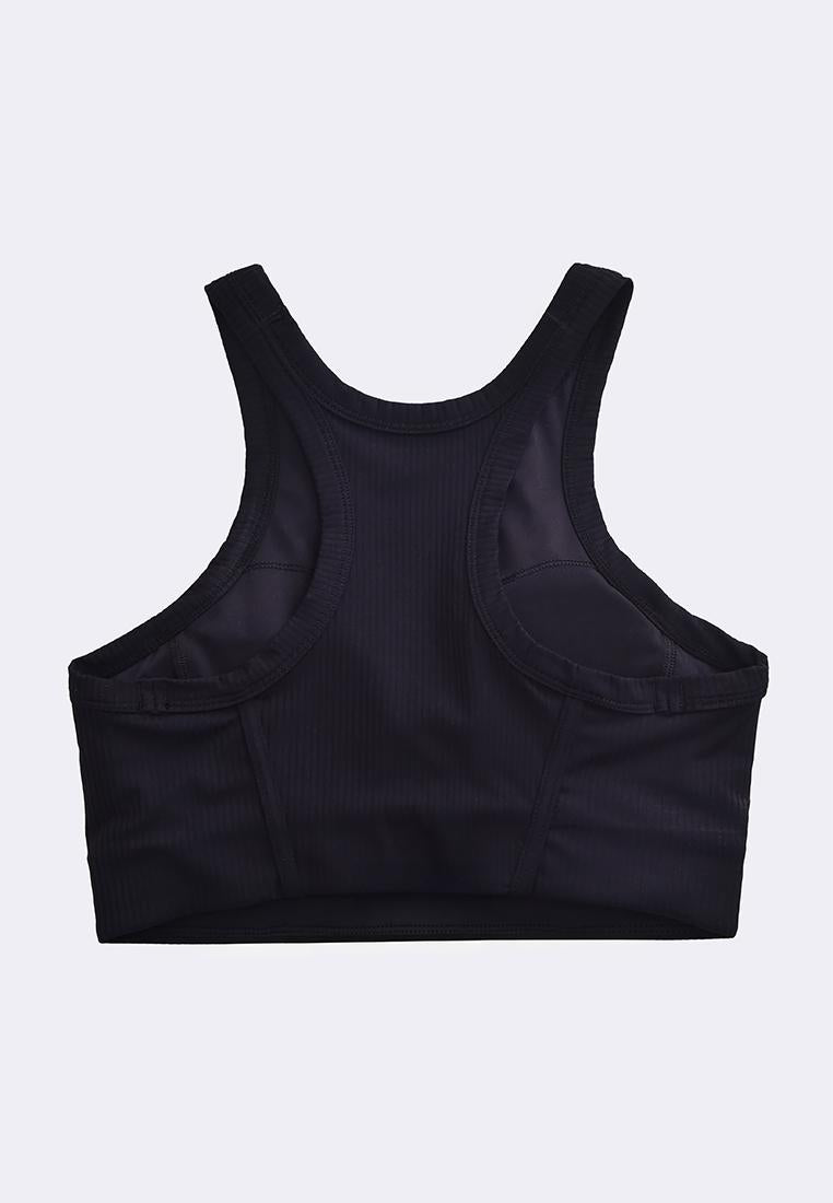 Women's Active Sports Bra Ribbed Halter Top