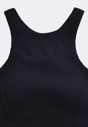 Women's Active Sports Bra Ribbed Halter Top