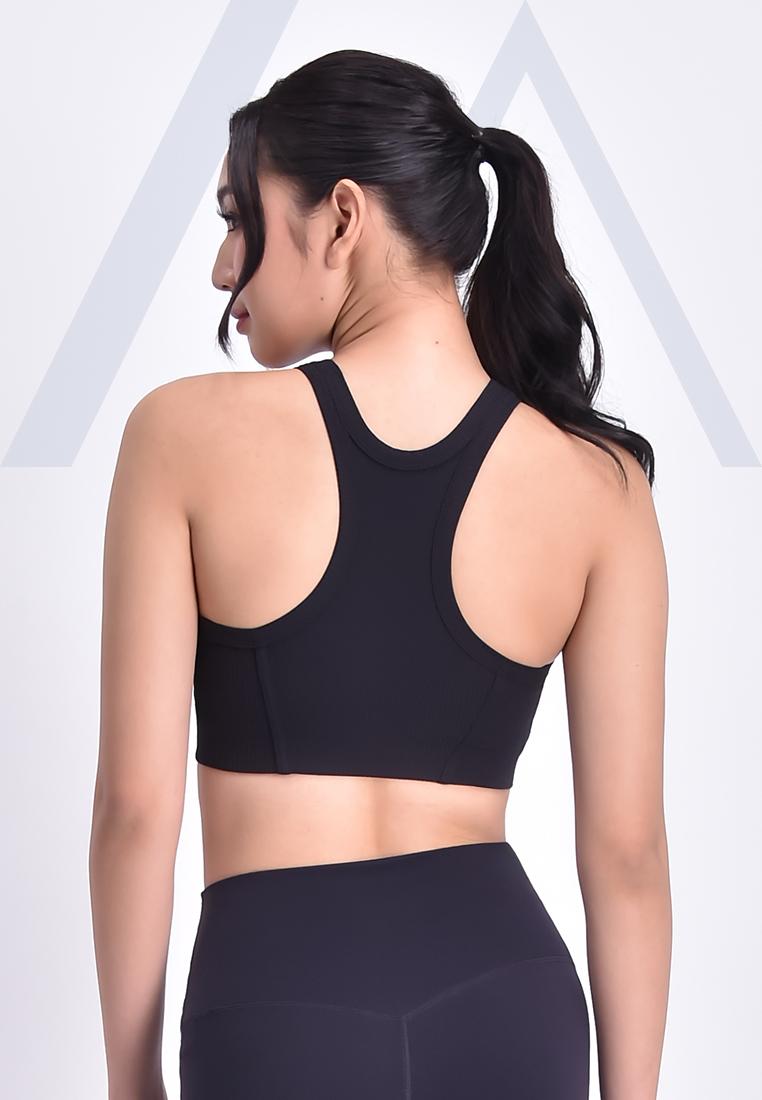 Women's Active Sports Bra Ribbed Halter Top