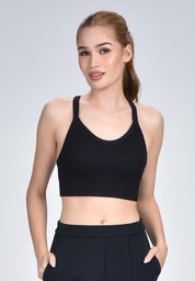 Women's Active Quick Dry Seamless Crossback Sports Bra Top
