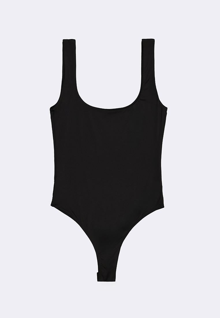 Women's Scoopneck Sleeveless Double Lined High Stretch Bodysuit