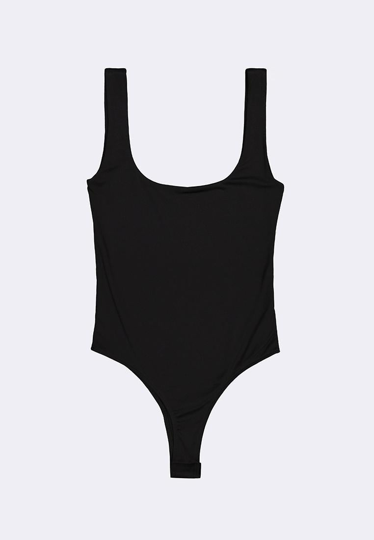 Women's Scoopneck Sleeveless Double Lined High Stretch Bodysuit