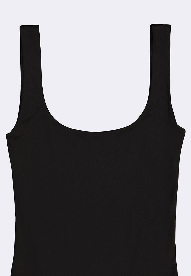 Women's Scoopneck Sleeveless Double Lined High Stretch Bodysuit