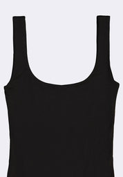 Women's Scoopneck Sleeveless Double Lined High Stretch Bodysuit