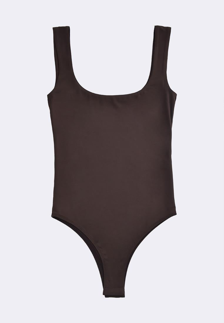 Women's Scoopneck Sleeveless Double Lined High Stretch Bodysuit