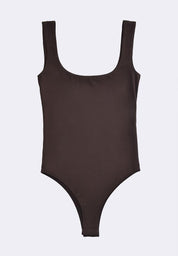 Women's Scoopneck Sleeveless Double Lined High Stretch Bodysuit