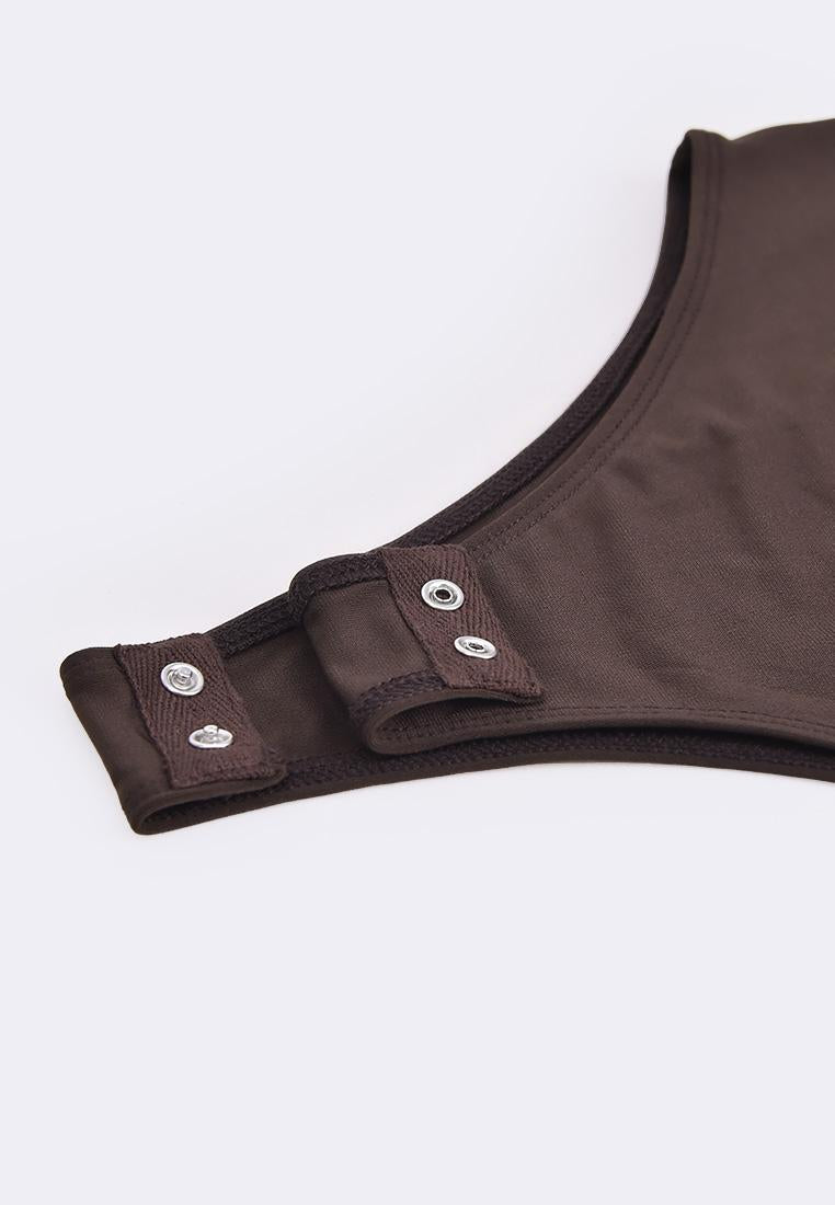 Women's Scoopneck Sleeveless Double Lined High Stretch Bodysuit