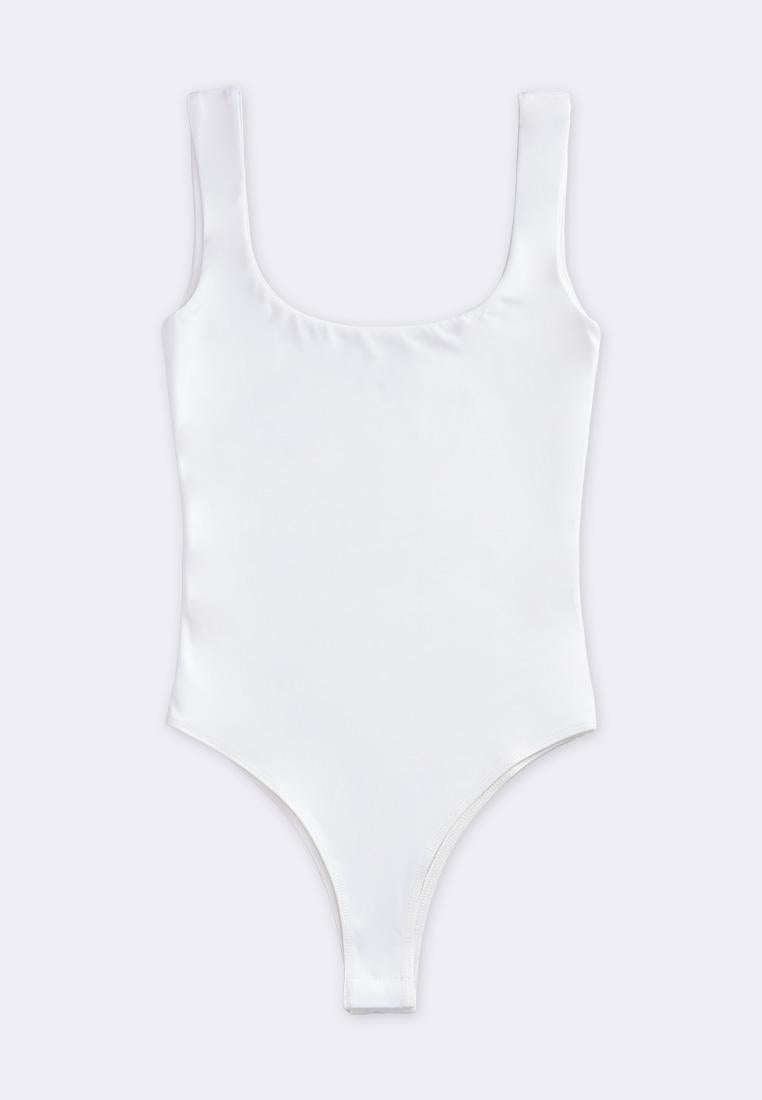 Women's Scoopneck Sleeveless Double Lined High Stretch Bodysuit