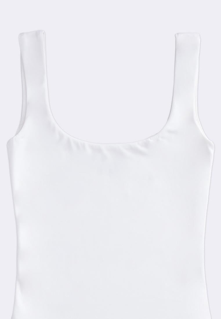 Women's Scoopneck Sleeveless Double Lined High Stretch Bodysuit