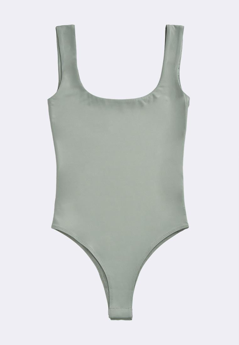 Women's Scoopneck Sleeveless Double Lined High Stretch Bodysuit