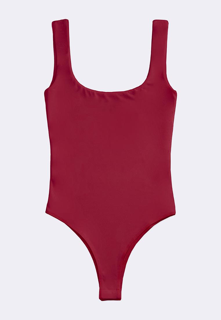 Women's Scoopneck Sleeveless Double Lined High Stretch Bodysuit