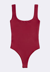 Women's Scoopneck Sleeveless Double Lined High Stretch Bodysuit