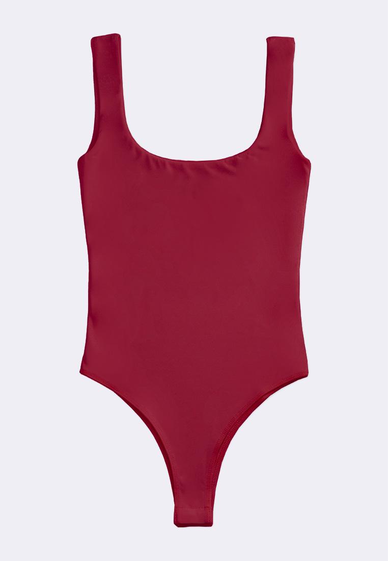 Women's Scoopneck Sleeveless Double Lined High Stretch Bodysuit