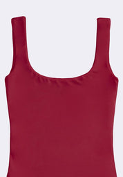 Women's Scoopneck Sleeveless Double Lined High Stretch Bodysuit