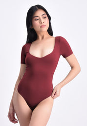 Women's Scoop Neck Short Sleeve Bodysuit