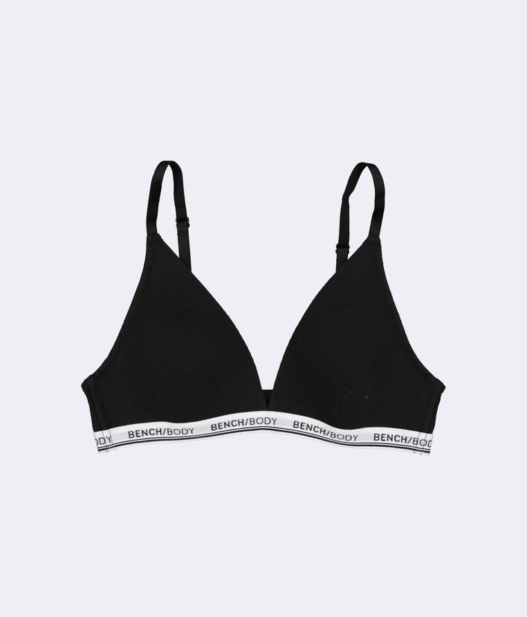Women's Cotton Stretch Rib Triangle Bralette