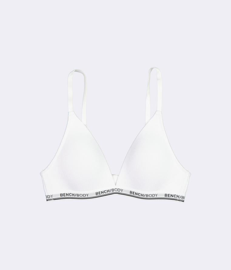 Women's Cotton Stretch Rib Triangle Bralette