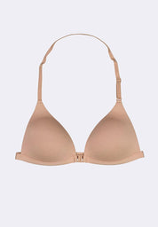 Women's Front Closure Halter Triangle Bra