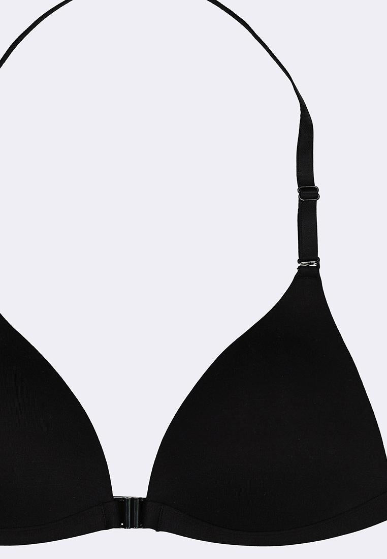 Women's Front Closure Halter Triangle Bra