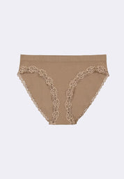 Women's Seamless Lace Hi-Leg Bikini