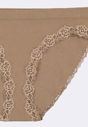 Women's Seamless Lace Hi-Leg Bikini