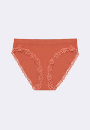 Women's Seamless Lace Hi-Leg Bikini