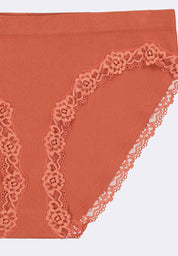 Women's Seamless Lace Hi-Leg Bikini