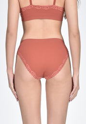 Women's Seamless Lace Hi-Leg Bikini