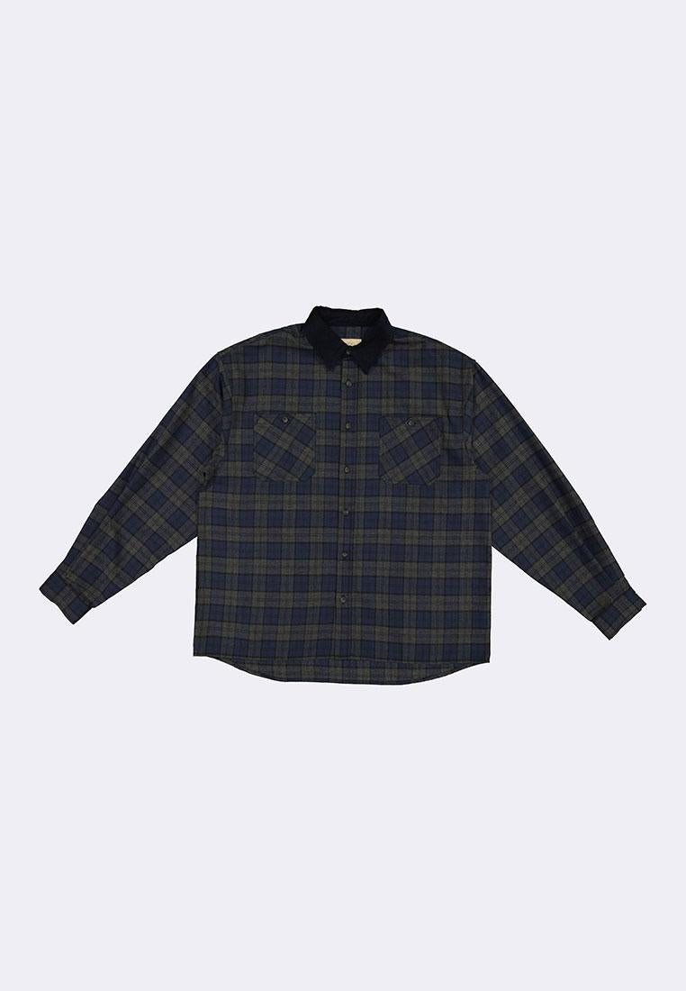 Bench x Kim Soo Hyun Men's Checkered Long Sleeve Polo