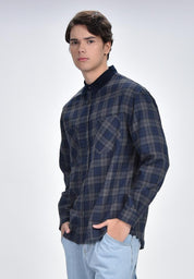 Bench x Kim Soo Hyun Men's Checkered Long Sleeve Polo