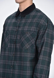 Bench x Kim Soo Hyun Men's Checkered Long Sleeve Polo