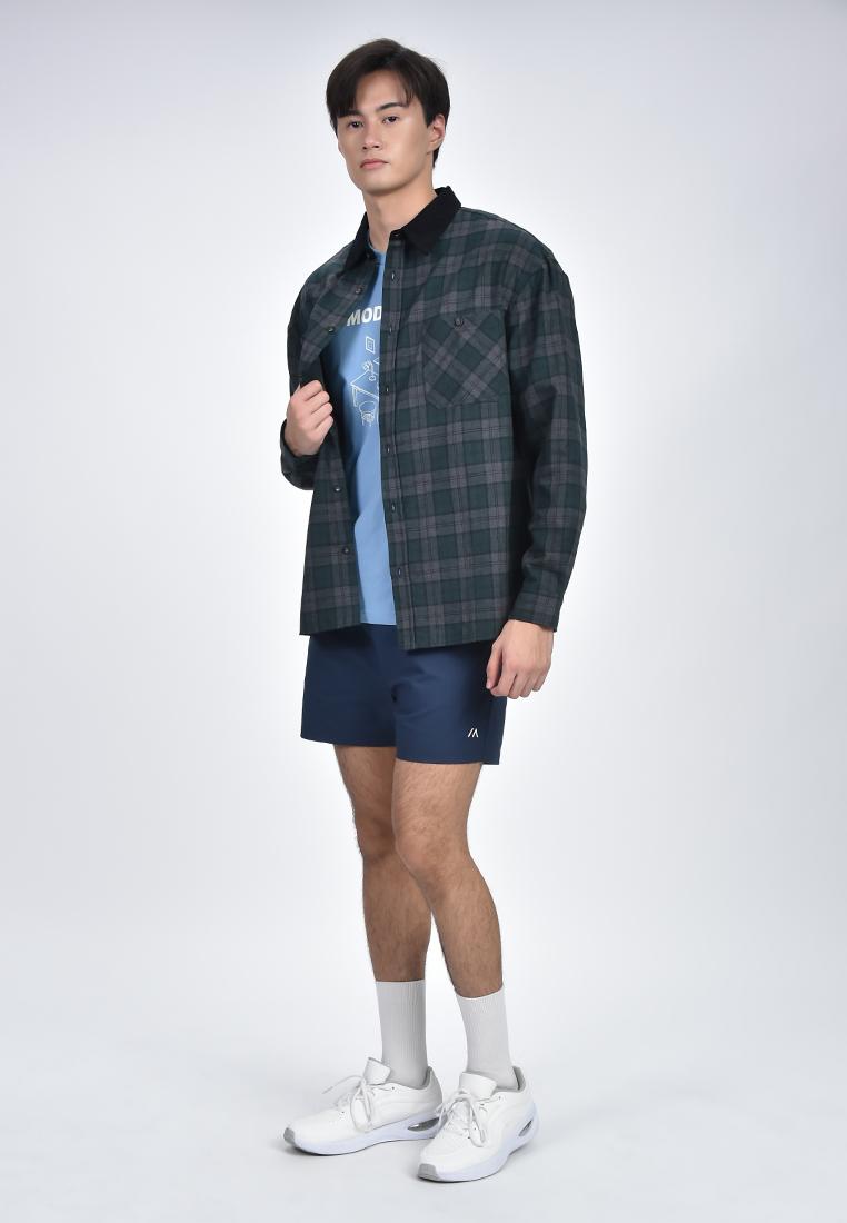 Bench x Kim Soo Hyun Men's Checkered Long Sleeve Polo